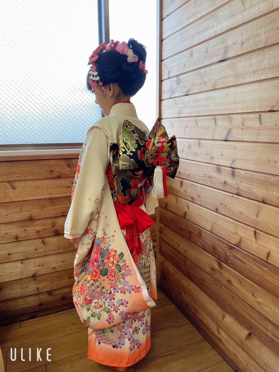 七五三　七歳　着付け　新日本髪　お宮参り